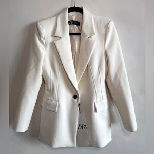 Zara White Blazer